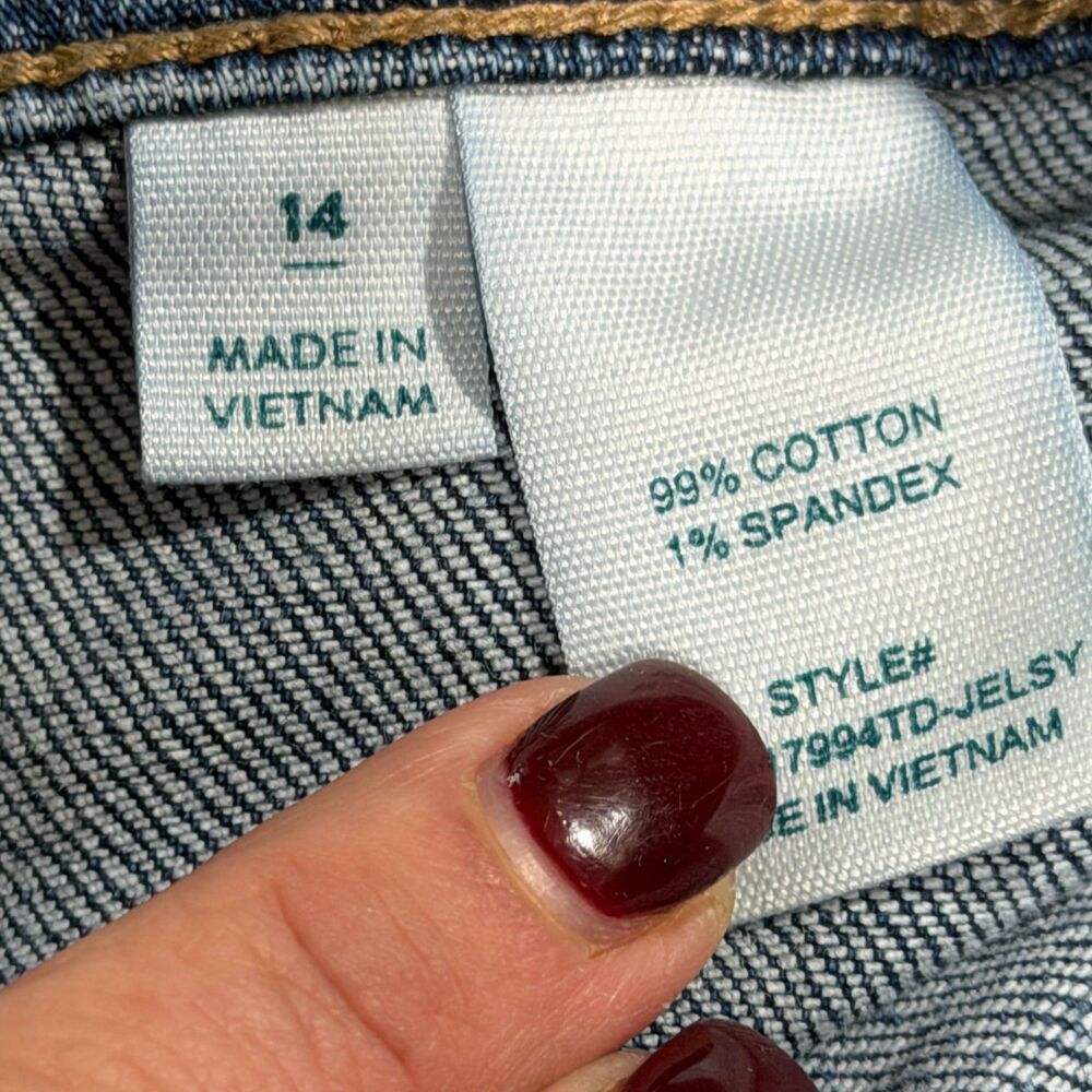 Market & Spruce Wide Leg Patch Pocket Jeans High Rise Trouser Stitch Fix 14 - Picture 7 of 8